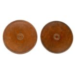 A PAIR OF LATE GEORGIAN MAHOGANY LAZY SUSANS