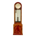 W. BONE, LONDON. A 19TH CENTURY FIGURED MAHOGANY REGULATOR LONGCASE CLOCK