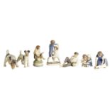 A COLLECTION OF COPENHAGEN PORCELAIN FIGURES BY BING AND GRONDAHL