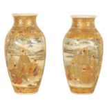 A PAIR OF LATE 19TH CENTURY JAPANESE MEIJI OVOID CABINET VASES