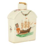 AN 18TH CENTURY CHINESE FAMILLE ROSE TEA CADDY