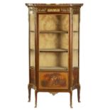 A LOUIS XVI STYLE FRENCH ORMOLU MOUNTED MAHOGANY VITRINE