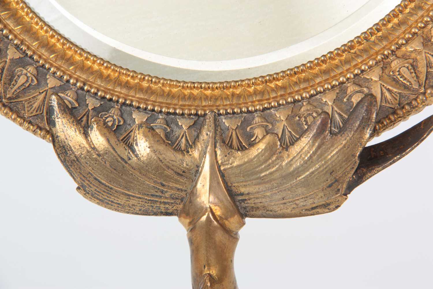 A LATE 19TH CENTURY FRENCH GILT BRONZE DRESSING TABLE MIRROR - Image 6 of 6