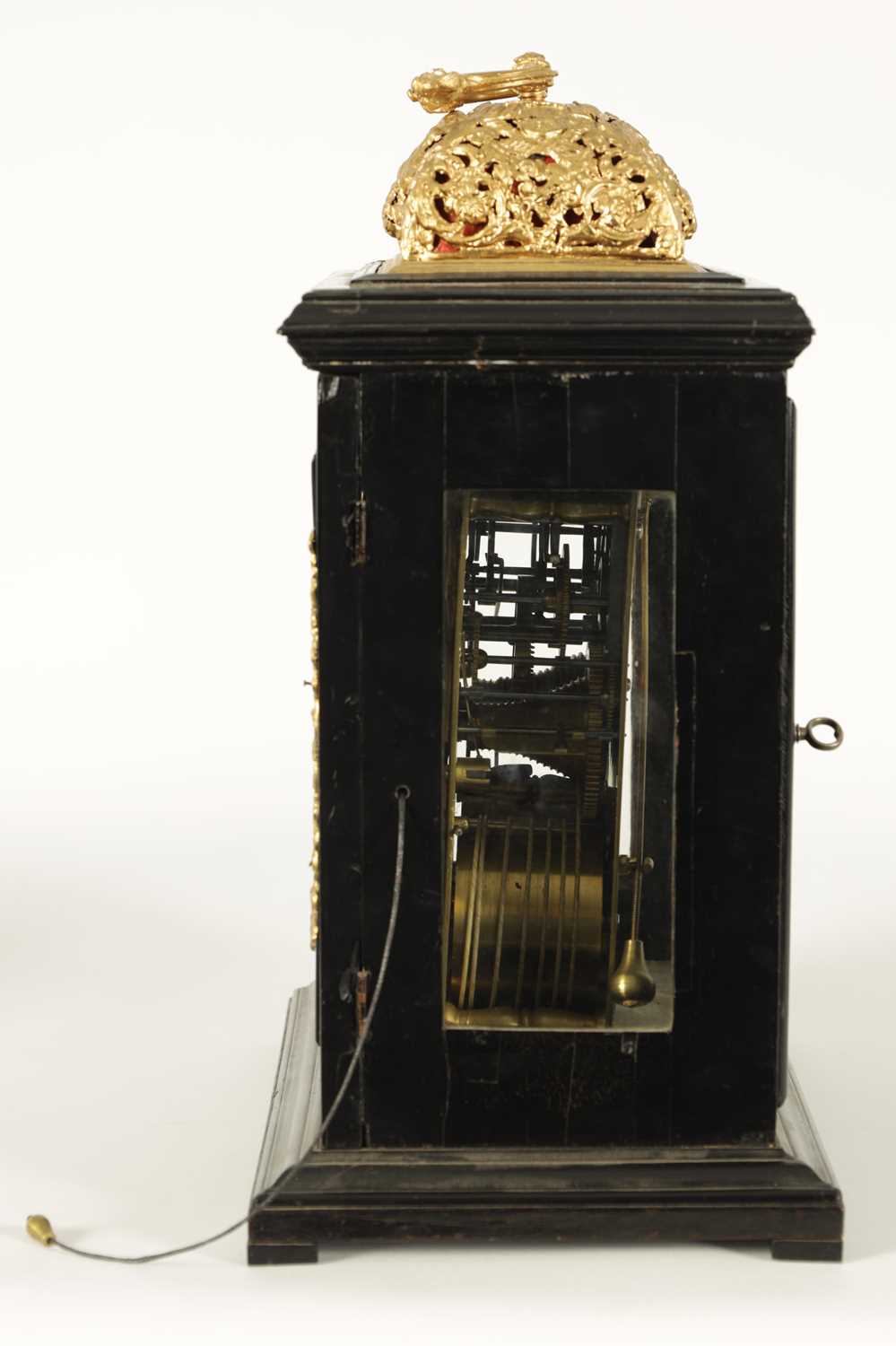 EDMUND APPLY, AT CHARING CROSS. A WILLIAM AND MARY EBONY VENEERED GILT BRASS MOUNTED BASKET TOP BRAC - Image 11 of 18