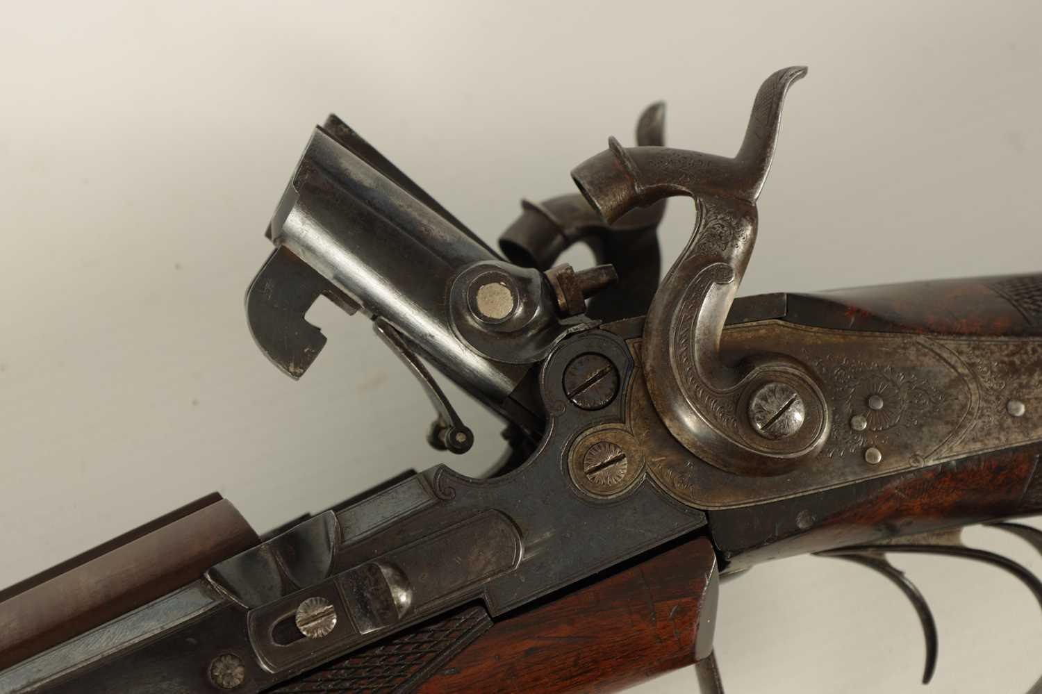 GILBY PATENT, A RARE 19TH CENTURY DOUBLE PERCUSSION BREACH LOADING RIFLE - Image 3 of 16