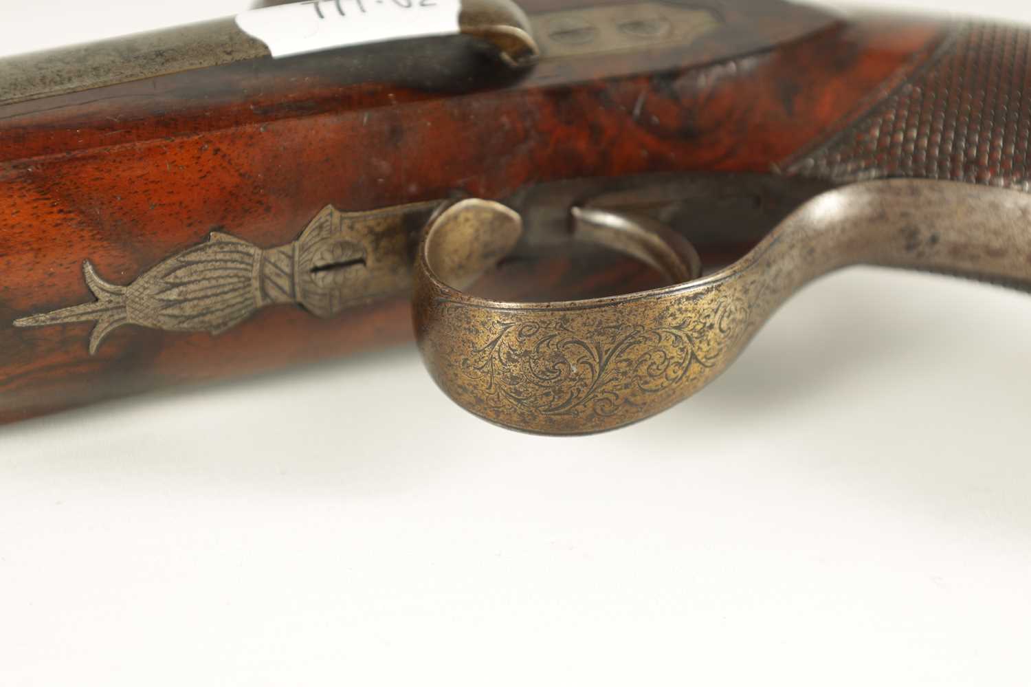 G R COLLIS, BIRMINGHAM. AN EARLY 19TH CENTURY WALNUT PERCUSSION HOLSTER PISTOL - Image 10 of 10