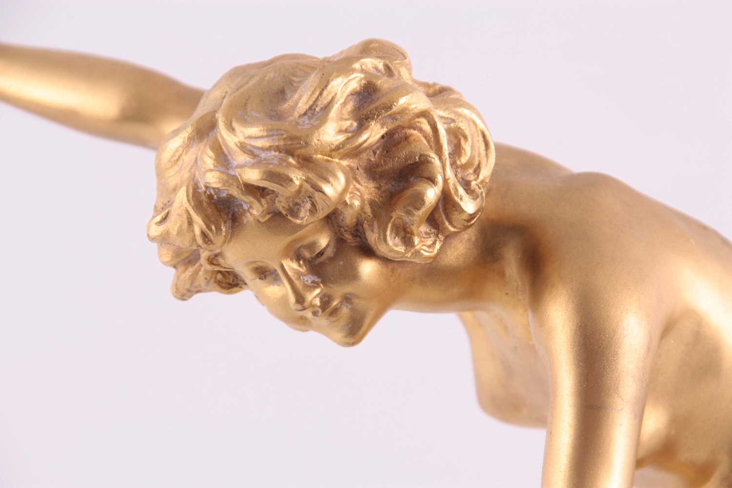 CLAIRE JEANNE ROBERTE COLINET. AN ART DECO GILT PATINATED CAST BRONZE FIGURE - Image 4 of 4