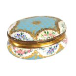 AN 18TH CENTURY LIMOGES ENAMEL PORCELAIN PATCH BOX