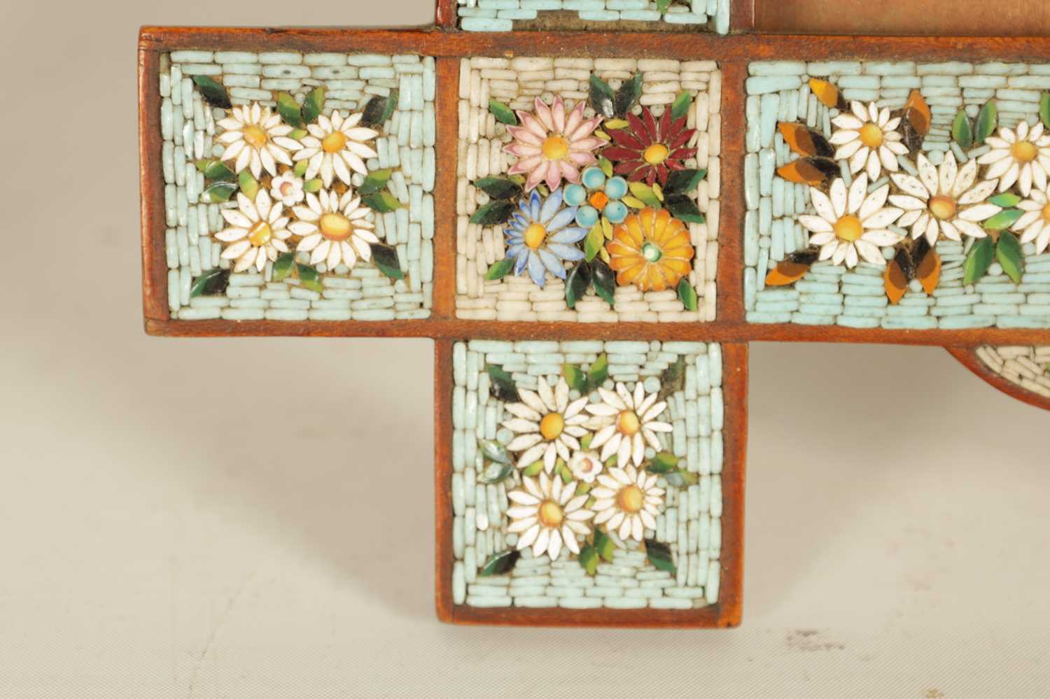 A 19TH CENTURY ITALIAN MICRO-MOSAIC DOUBLE PICTURE FRAME - Image 8 of 12