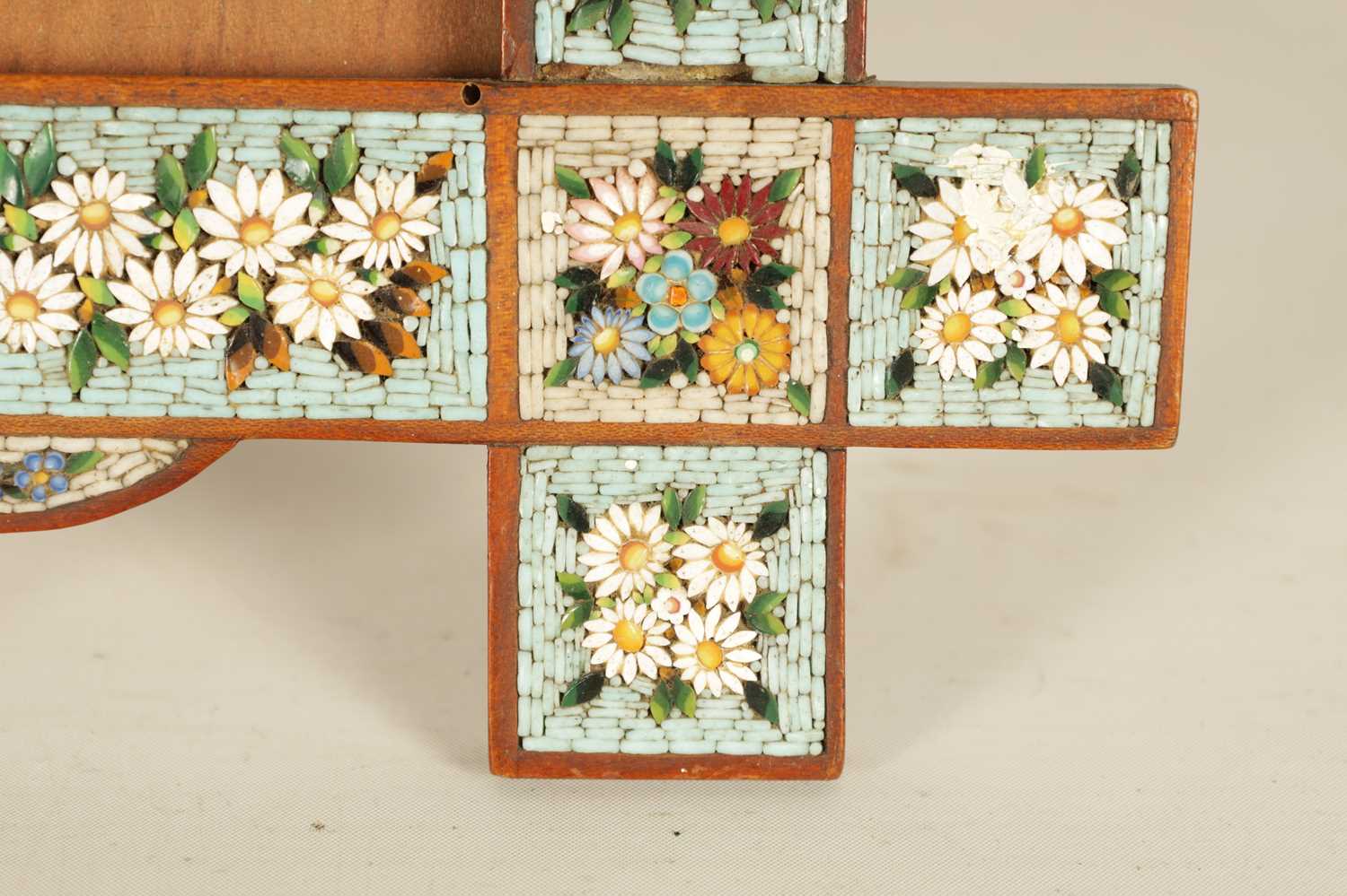 A 19TH CENTURY ITALIAN MICRO-MOSAIC DOUBLE PICTURE FRAME - Image 7 of 12