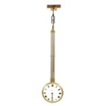 A LARGE FRENCH EMPIRE DOUBLE DIAL SWINGING PENDULUM MYSTERY CLOCK