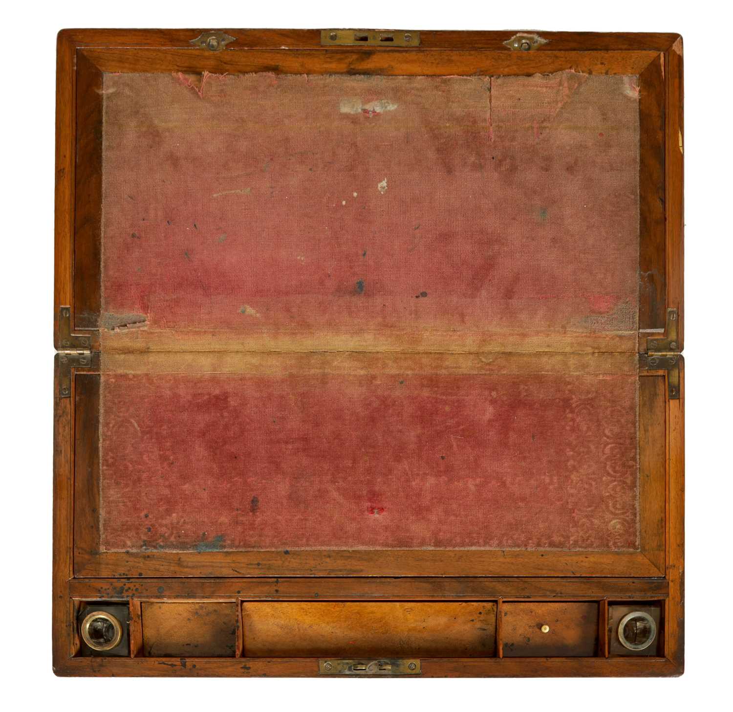 A 19TH CENTURY INLAID WALNUT WRITING BOX - Image 2 of 13