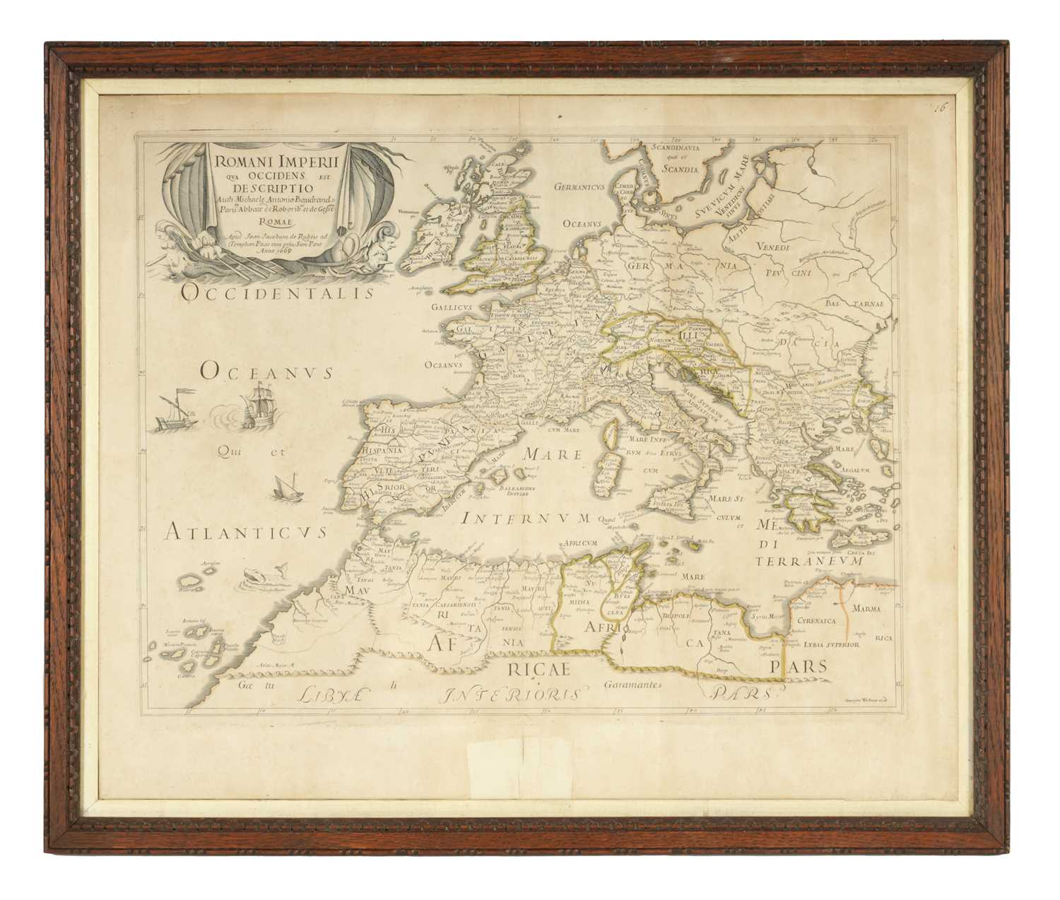 A LATE 17TH CENTURY ITALIAN MAP OF EUROPE ENTITLED ROMANI IMPERII AND DATED 1669