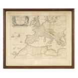 A LATE 17TH CENTURY ITALIAN MAP OF EUROPE ENTITLED ROMANI IMPERII AND DATED 1669