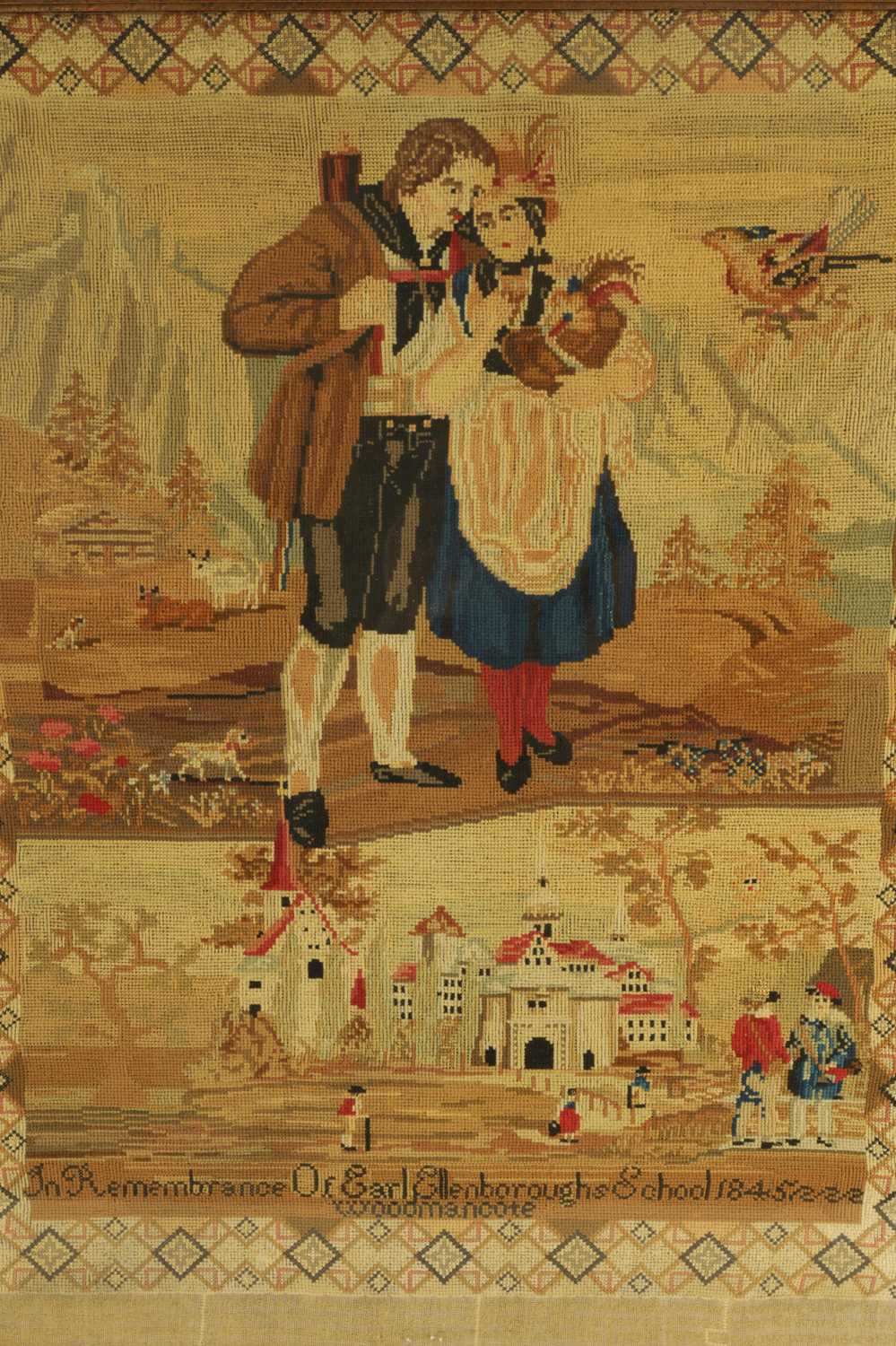 A 19TH CENTURY TAPESTRY SAMPLER - Bild 2 aus 10