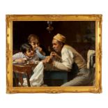 ARTURO MORADEI (1840-1901) LARGE OIL ON CANVAS)
