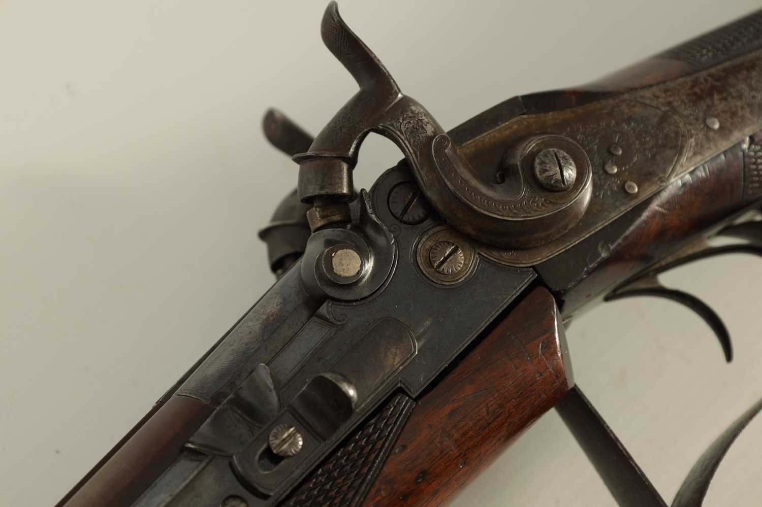 GILBY PATENT, A RARE 19TH CENTURY DOUBLE PERCUSSION BREACH LOADING RIFLE - Image 5 of 16