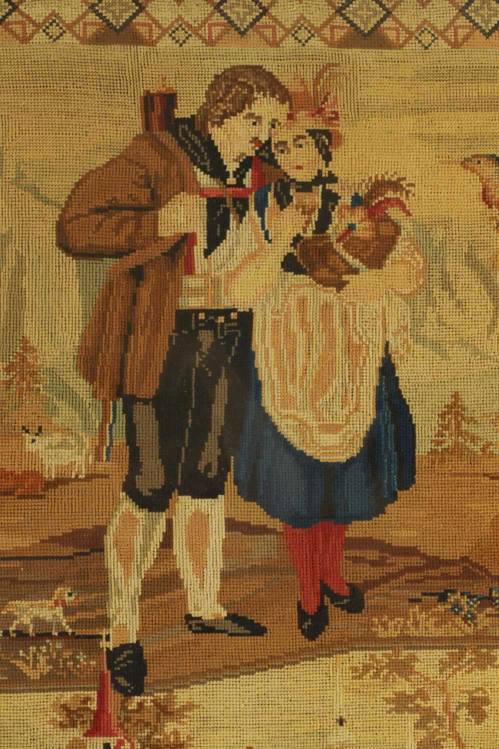 A 19TH CENTURY TAPESTRY SAMPLER - Bild 3 aus 10