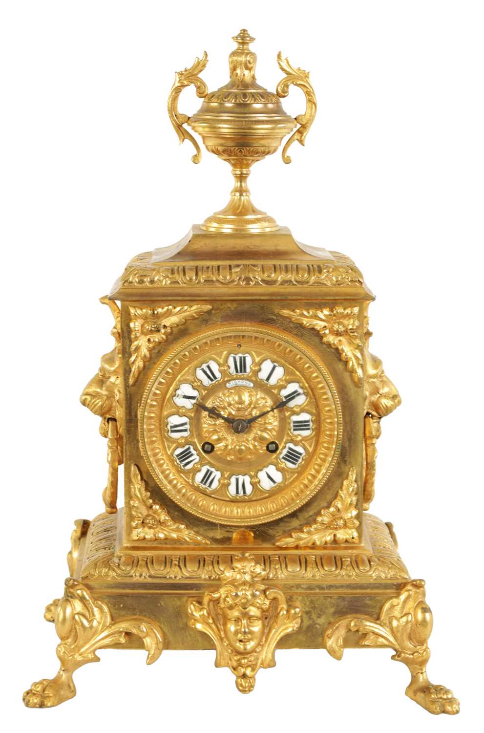 RICHOND. A LATE 19TH CENTURY FRENCH ORMOLU MANTEL CLOCK