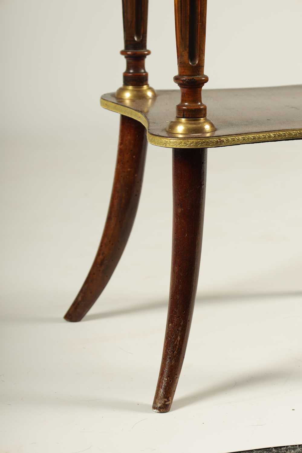 A 20TH CENTURY FRENCH GILT BRASS MOUNTED MAHOGANY SHAPED JARDINIERE STAND - Image 2 of 8