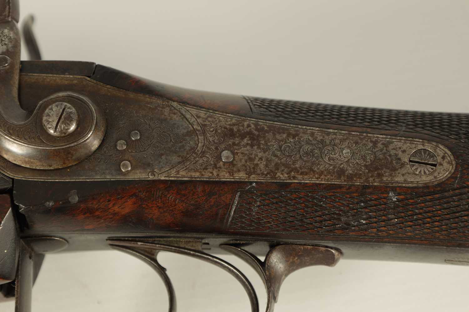 GILBY PATENT, A RARE 19TH CENTURY DOUBLE PERCUSSION BREACH LOADING RIFLE - Image 8 of 16