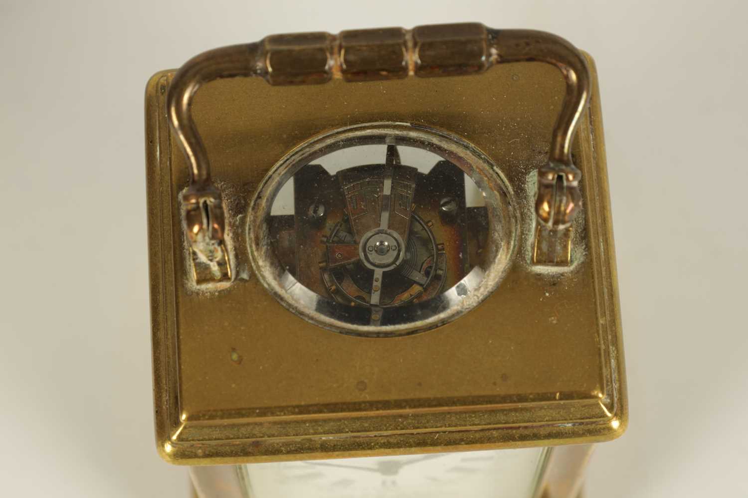 LE ROY & FILS, 57 NEW BOND STREET, LONDON. A LATE 19TH CENTURY FRENCH BRASS CASED MINIATURE CARRIAGE - Image 7 of 12