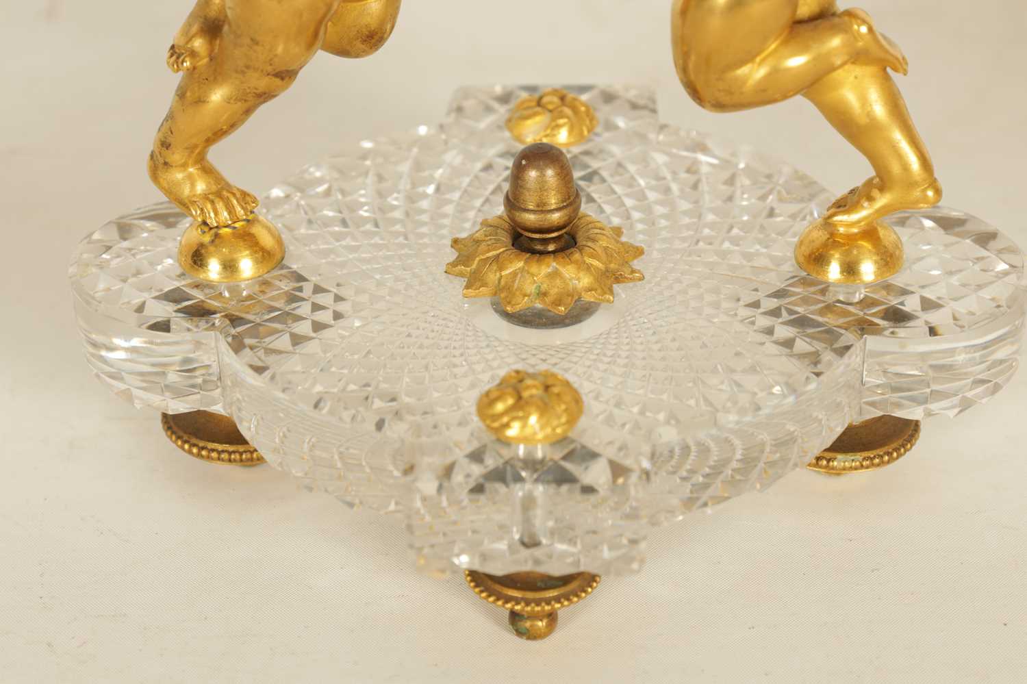 A FINE PAIR OF LATE 19TH/EARLY 20TH CENTURY BACCARAT ORMOLU AND CUT GLASS COMPORTS - Image 3 of 10