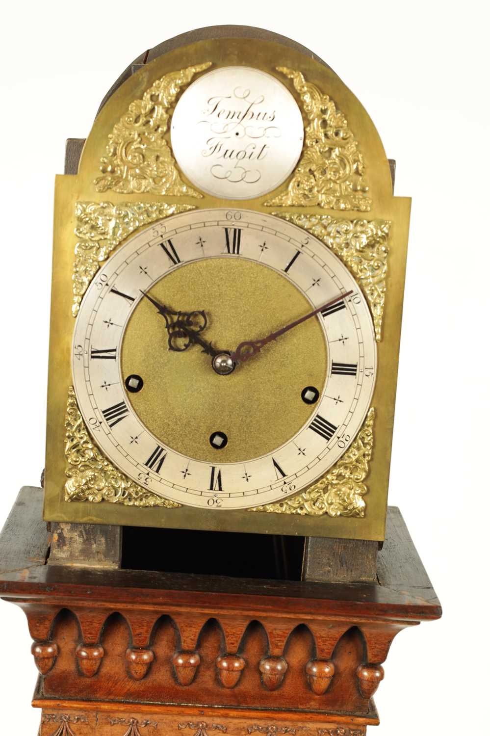 AN EARLY 20TH CENTURY CHIPPENDALE STYLE MAHOGANY THREE TRAIN QUARTER STRIKING GRANDMOTHER CLOCK - Image 5 of 7