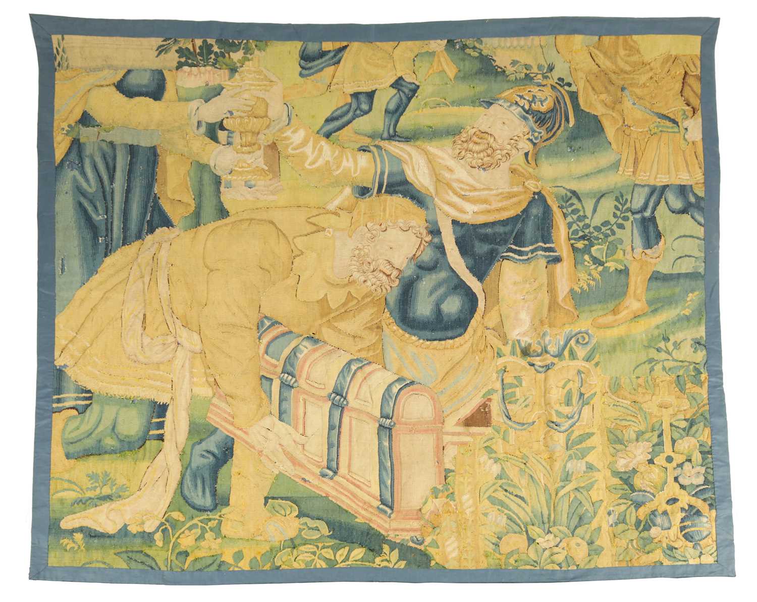 A 17TH CENTURY WALL HANGING TAPESTRY