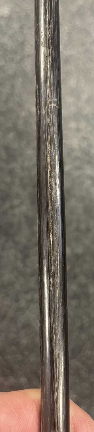 A LATE 19TH CENTURY CHINESE SILVER MOUNTED RHINOCEROS HORN WALKING CANE - Image 9 of 13