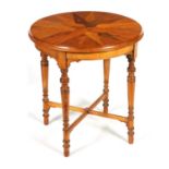 A LATE 19TH CENTURY NEW ZEALAND SCHOOL SPECIMEN WOOD INLAID OCCASIONAL TABLE