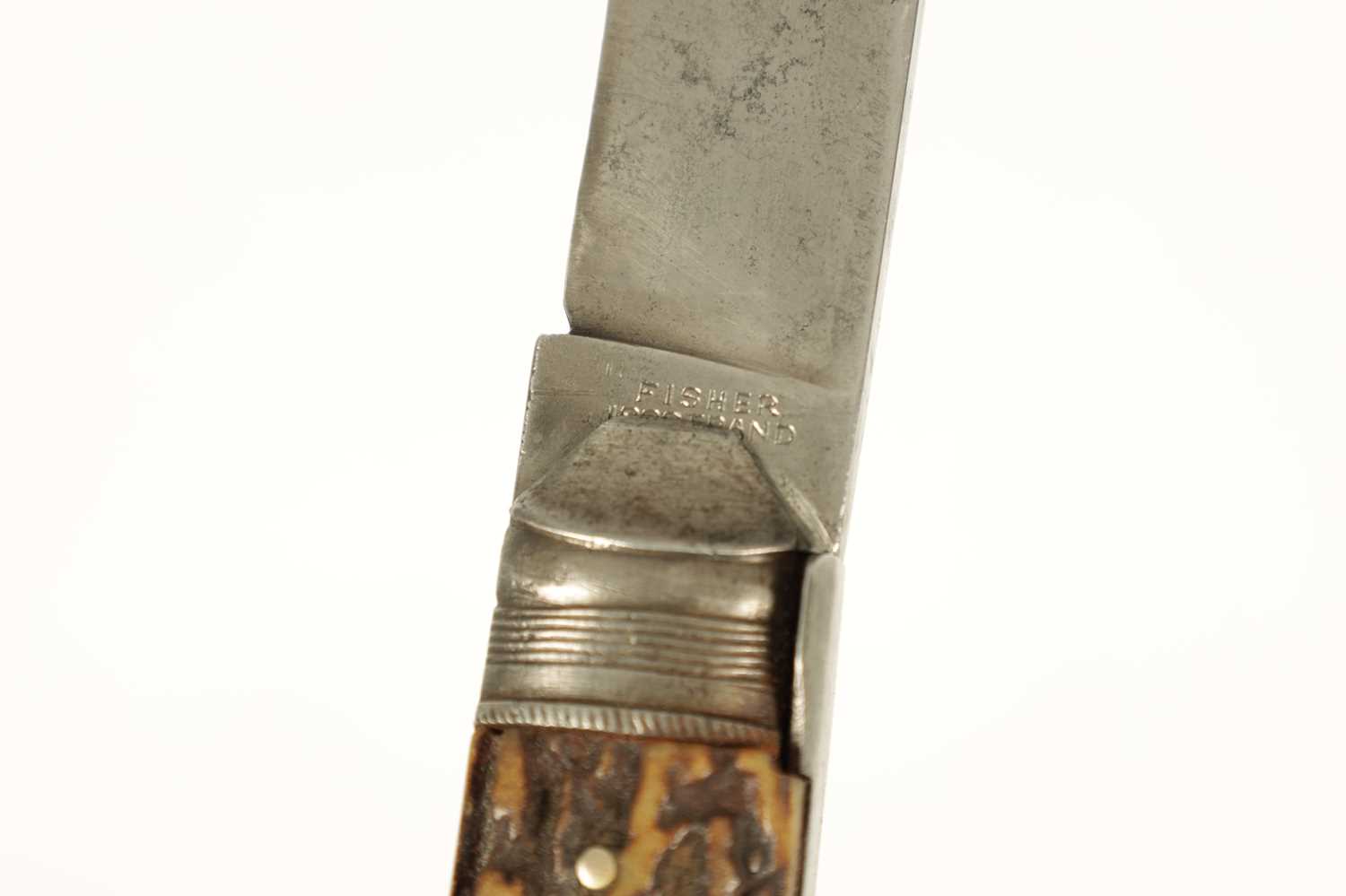 A LARGE 19TH CENTURY STAGHORN HANDLED FOLDING COACHMAN’S KNIFE BY HARRY FISHER - Image 7 of 9