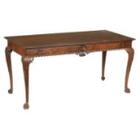 A FINE GEORGE III CHIPPENDALE STYLE MAHOGANY SERVING TABLE