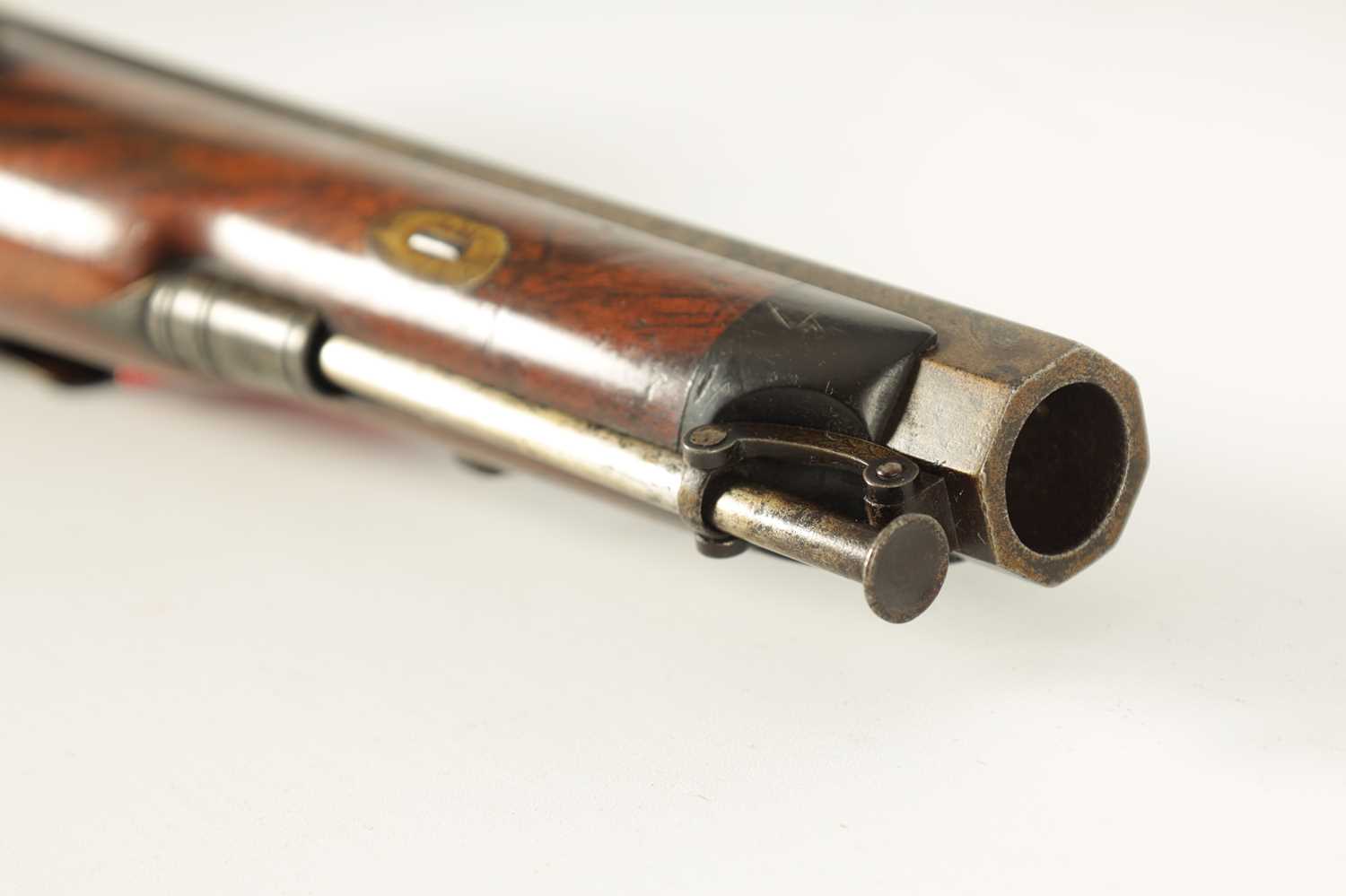 G R COLLIS, BIRMINGHAM. AN EARLY 19TH CENTURY WALNUT PERCUSSION HOLSTER PISTOL - Image 5 of 10