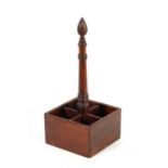A 19TH CENTURY MAHOGANY DECANTER STAND