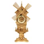 A LATE 19TH CENTURY FRENCH AUTOMATION WINDMILL CLOCK