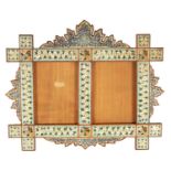 A 19TH CENTURY ITALIAN MICRO-MOSAIC DOUBLE PICTURE FRAME