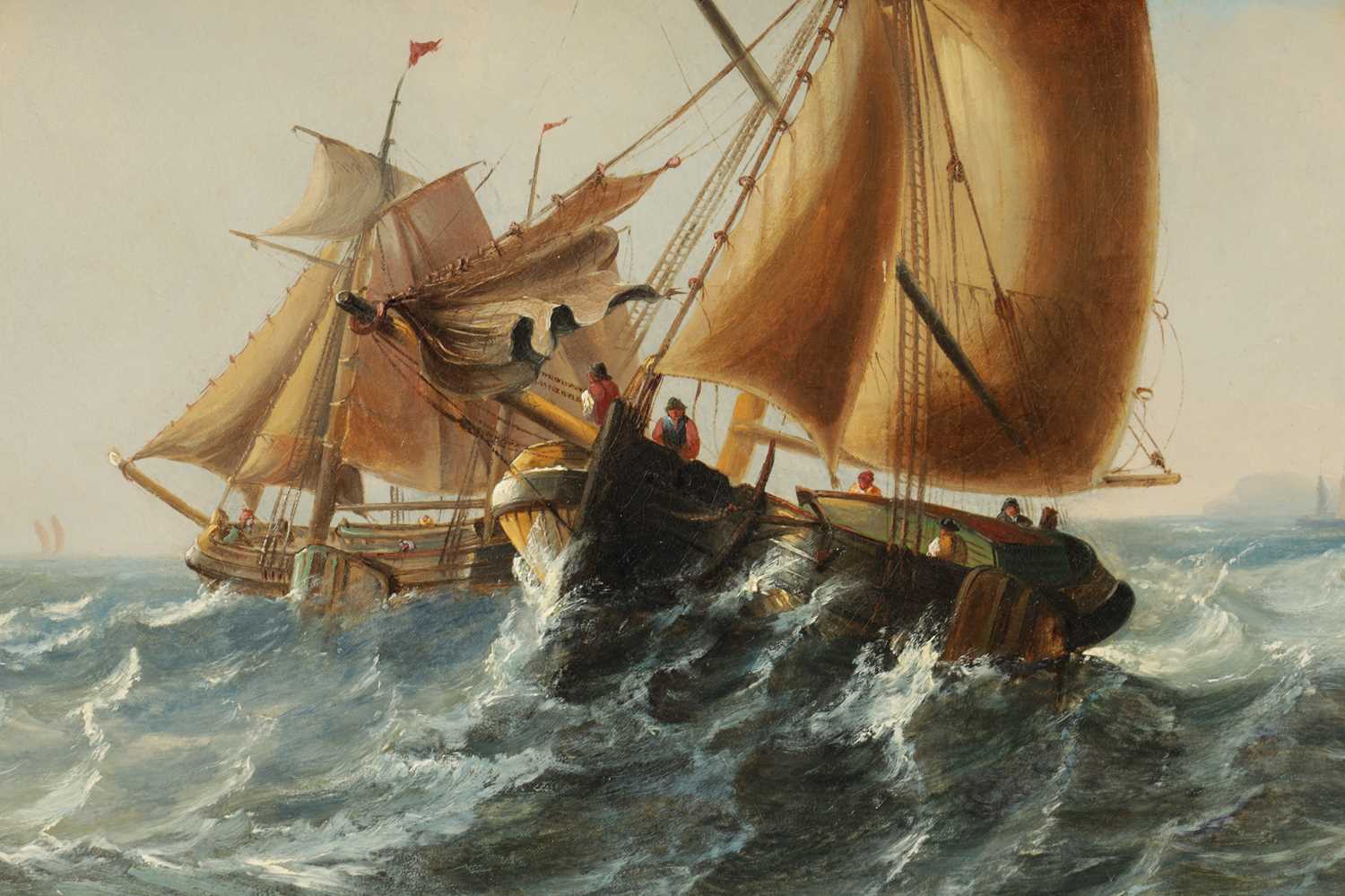 CHRISTIAAN-LODEWIJK-WILLEM DREIBHOLZ. (DUTCH 1799-1874) MARITIME OIL ON CANVAS - Image 3 of 9