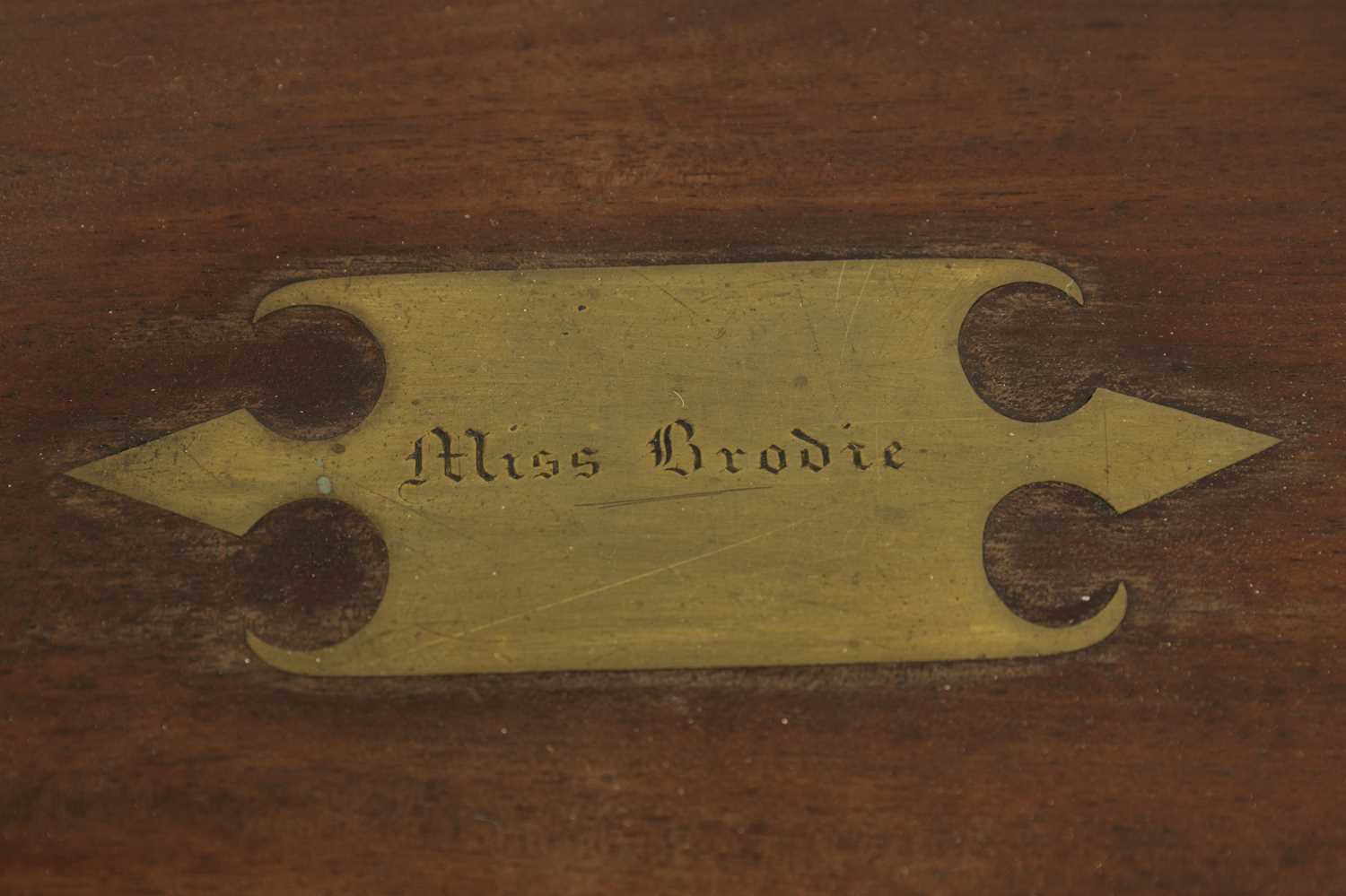A 19TH CENTURY BRASS BOUND MAHOGANY WRITING SLOPE - Image 3 of 13