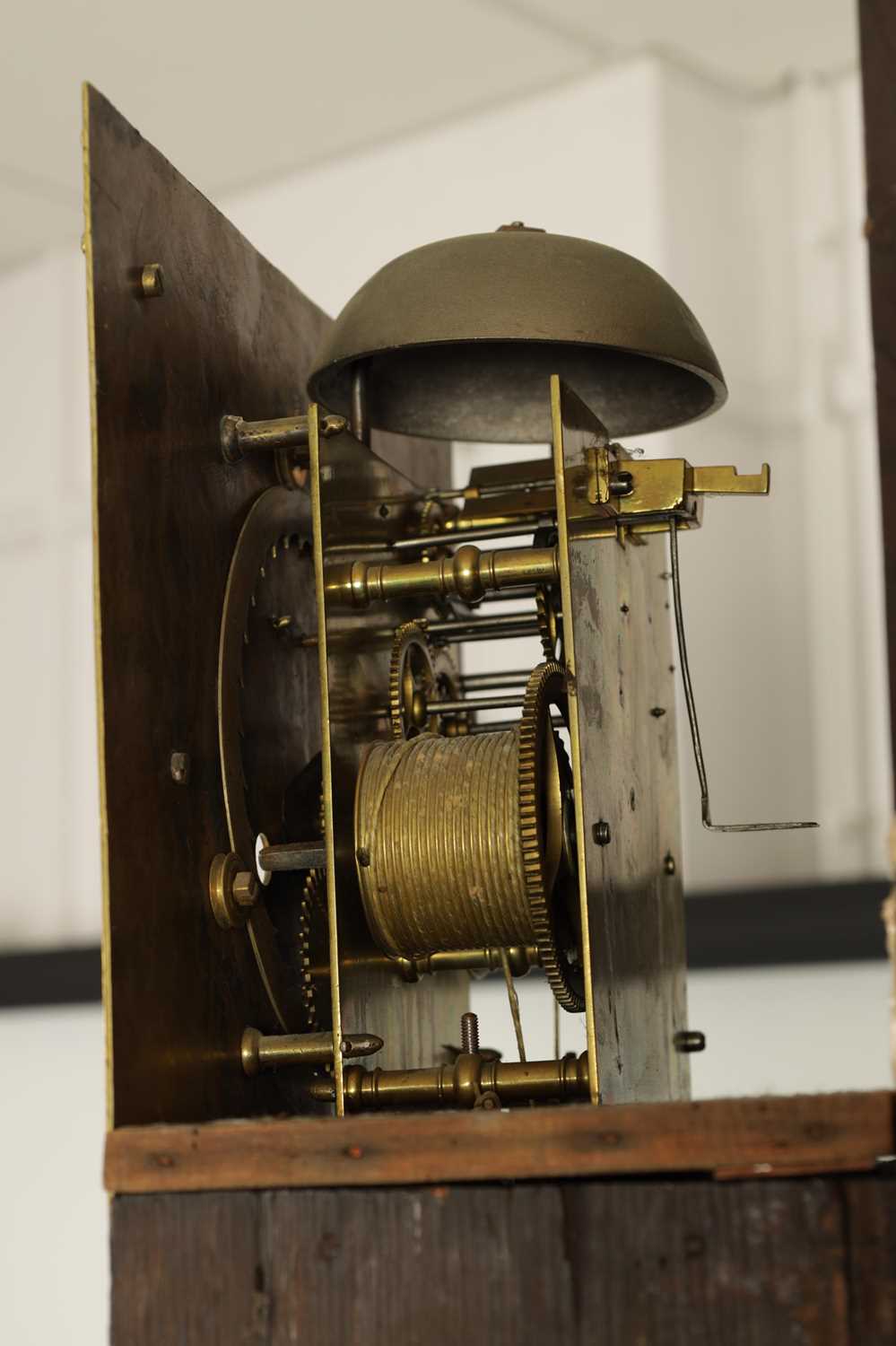 RICHARD SYMONDS, LONDON. A QUEEN ANNE FIGURED WALNUT EIGHT-DAY LONGCASE CLOCK - Image 3 of 10