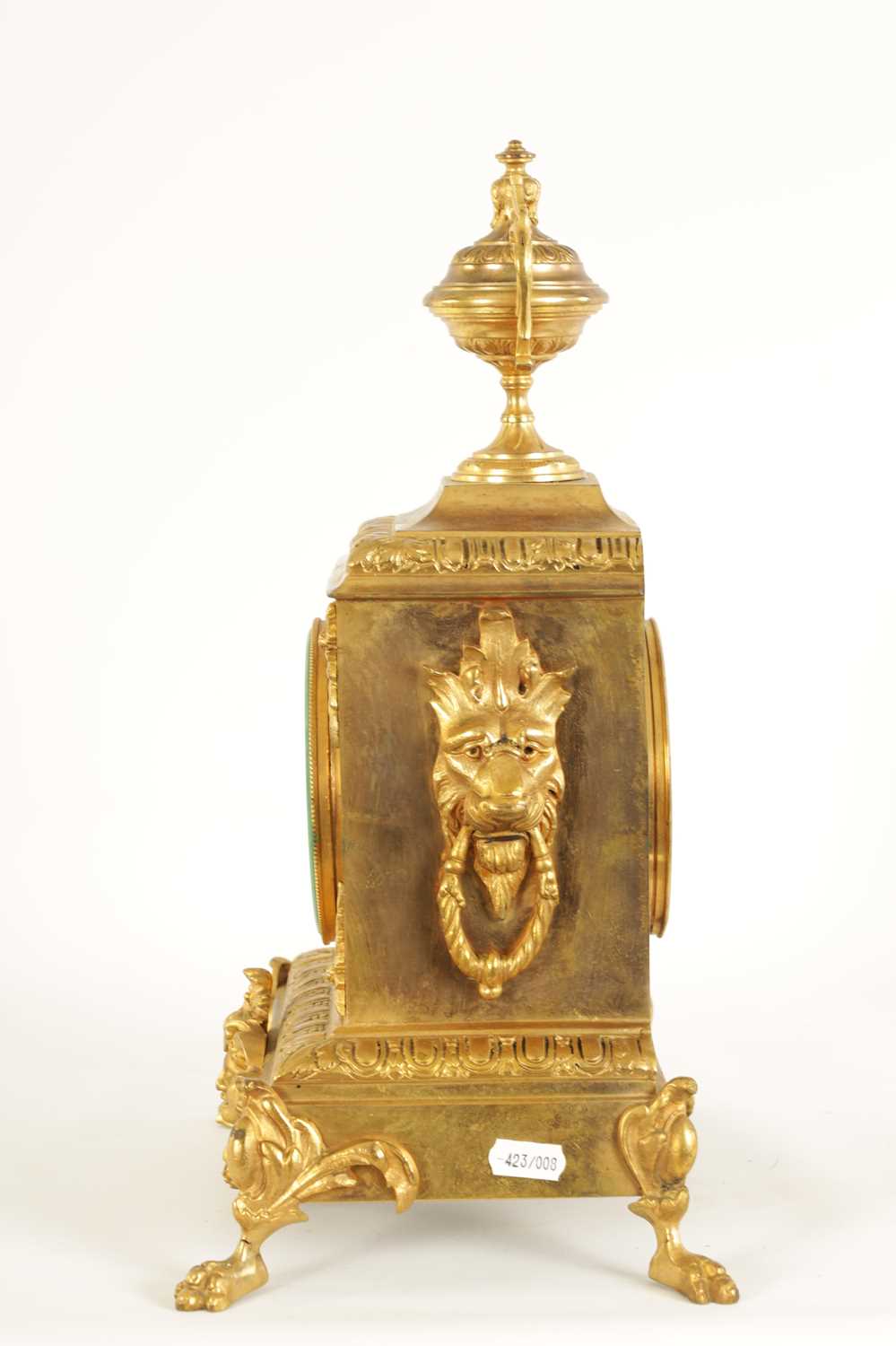 RICHOND. A LATE 19TH CENTURY FRENCH ORMOLU MANTEL CLOCK - Image 7 of 9