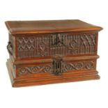 A 16TH/17TH CENTURY SPANISH WALNUT GOTHIC TABLE CABINET