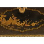 A FINE 19TH CENTURY FRENCH BLACK AND GOLD LACQUERWORK ROSEWOOD BOX IN THE JAPANESE TASTE