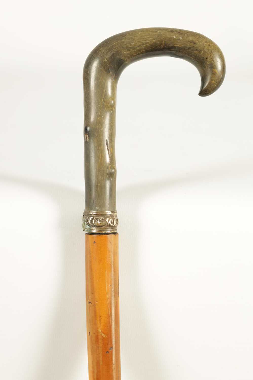 A LATE 19TH CENTURY RHINOCEROS HORN HANDLED SWORD STICK - Image 3 of 5