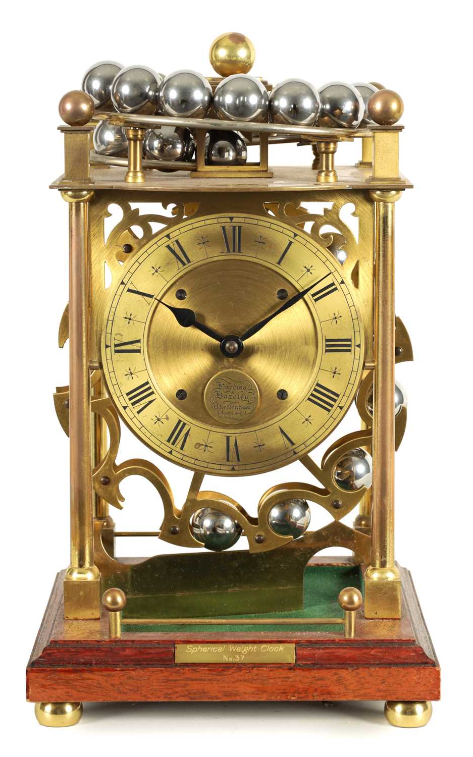 HARDING & BAZELEY, CHELTENHAM. A 20TH CENTURY LIMITED EDITION SPHERICAL BALL CLOCK