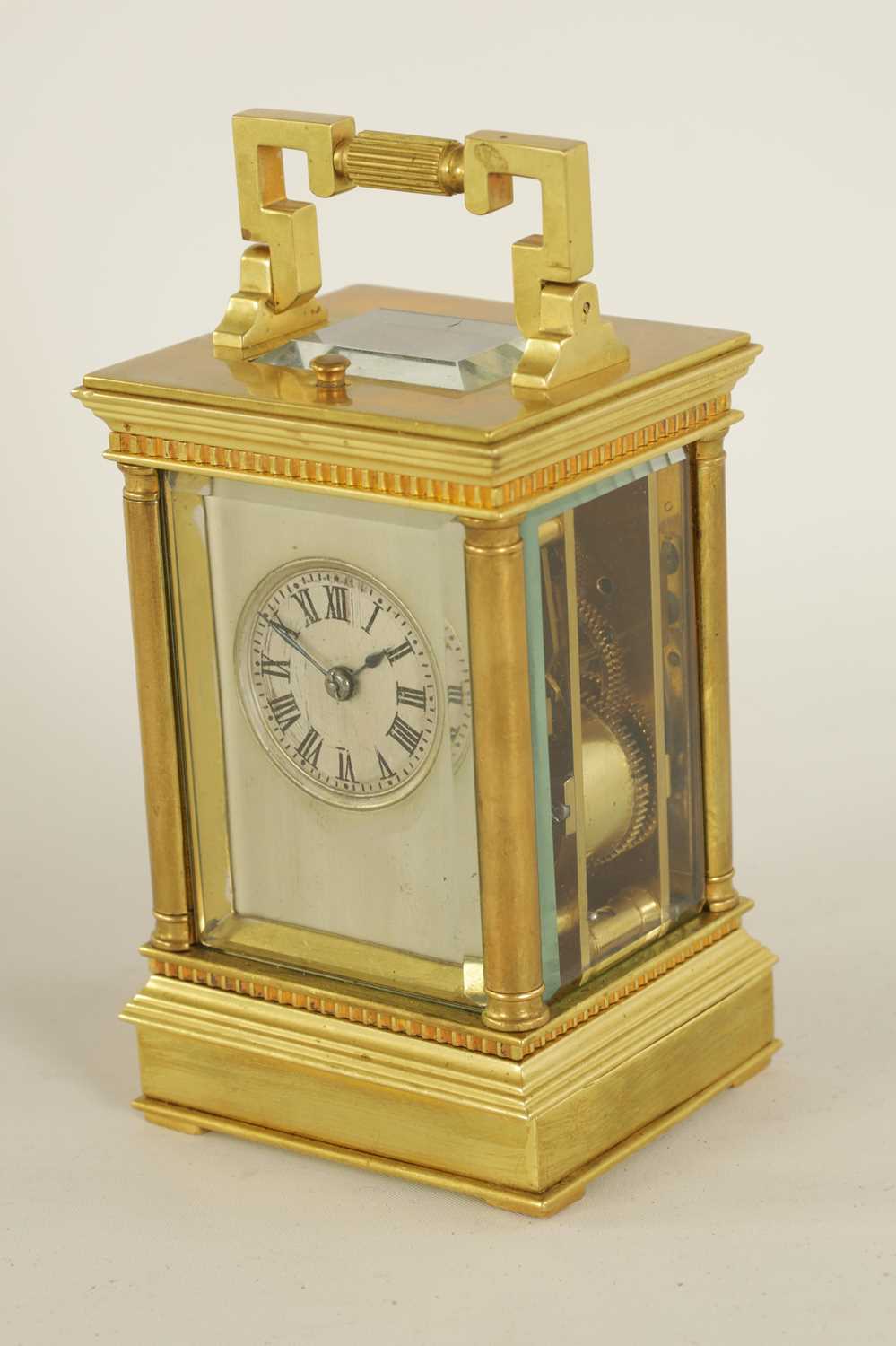 GAY AND LAMAILLE. A LATE 19TH CENTURY SMALL FRENCH REPEATING CARRIAGE CLOCK - Image 2 of 7