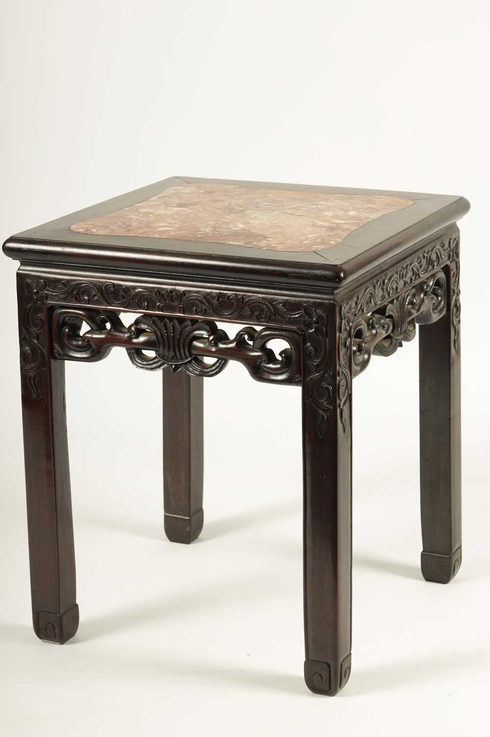 A 19TH CENTURY CHINESE HARDWOOD JARDINIERE TABLE - Image 5 of 6