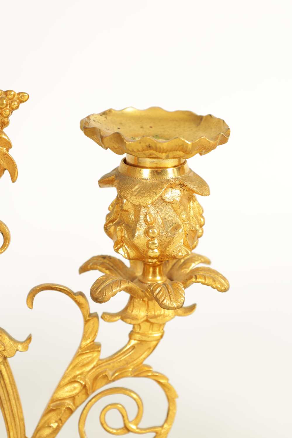 A PAIR OF REGENCY BRONZE AND ORMOLU TWO BRANCH CANDELABRA - Image 4 of 8