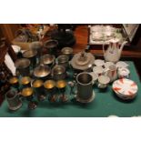 European Coffee set and a collection of assorted Metal ware