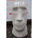 Concrete Garden Easter Island Head 43cm